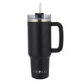 Brentwood GEOJUG 40oz Insulated Stainless Steel Tumbler Cup in Black with Handle-0