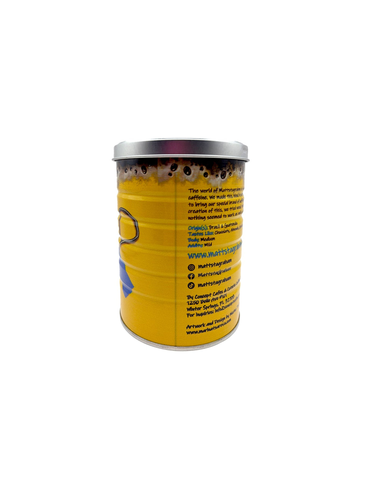MattstaGraham Yellow Paint Coffee Tin