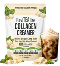 Collagen Creamer for Coffee - Grass Fed Collagen Peptides Powder with MCT Oil for Hair, Skin, Nails & Joint Support - White Chocolate Mint